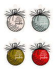 Christmas Tags, Flags - Black & White - (Vol.2)