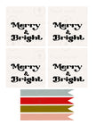 Christmas Tags, Flags - Black & White - (Vol.2)