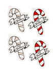 Christmas Tags, Flags - Black & White - (Vol.2)