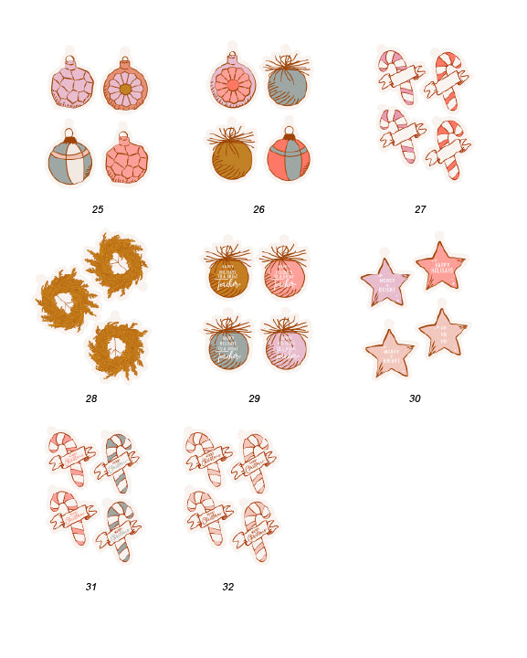 Christmas Tags, Flags - (Vol.2)