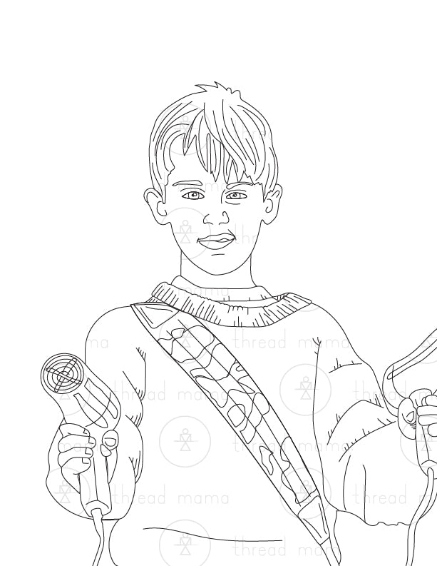 Home Alone Tags, Flags & Coloring Sheets