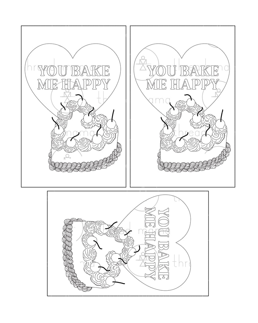 Valentine's Cakes Set - (Vol.4)