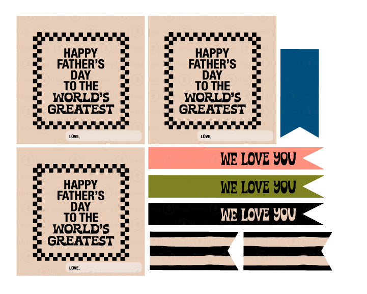 Father's Day Tags and Flags Set (Vol.3)