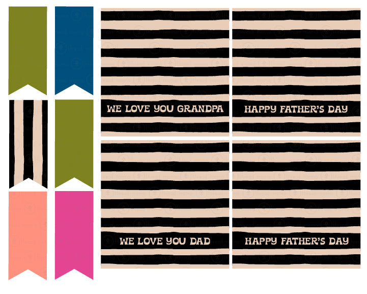Father's Day Tags and Flags Set (Vol.3)