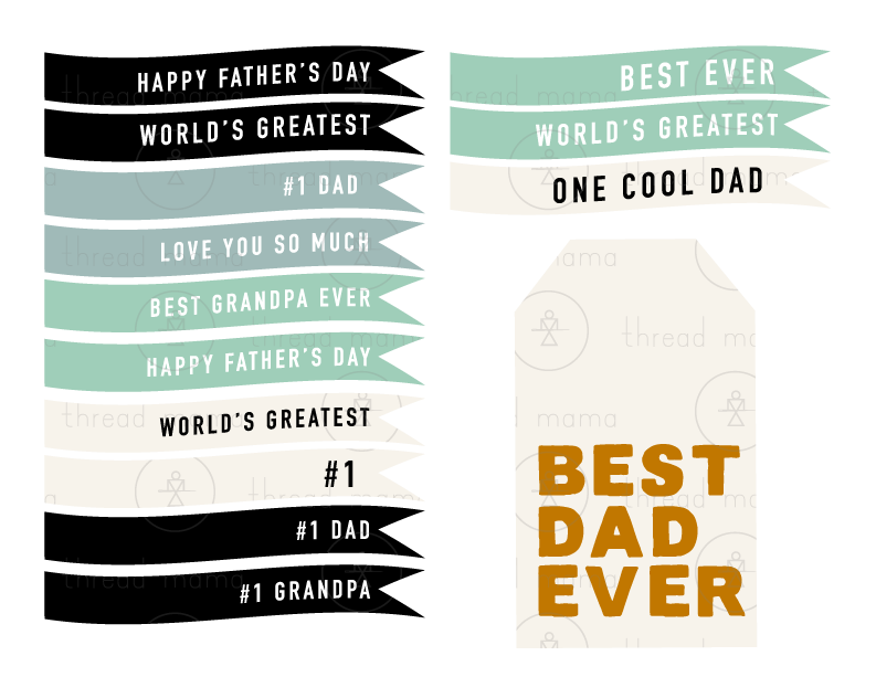 Father's Day Tags and Flags (Vol.2)