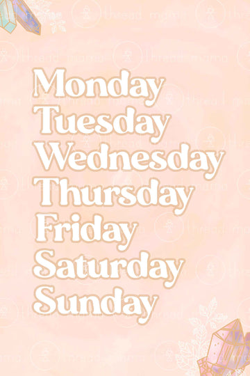 Days & Calendar - Gem Collection (Printable Poster)