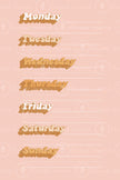 Days of The Week (Printable Poster)