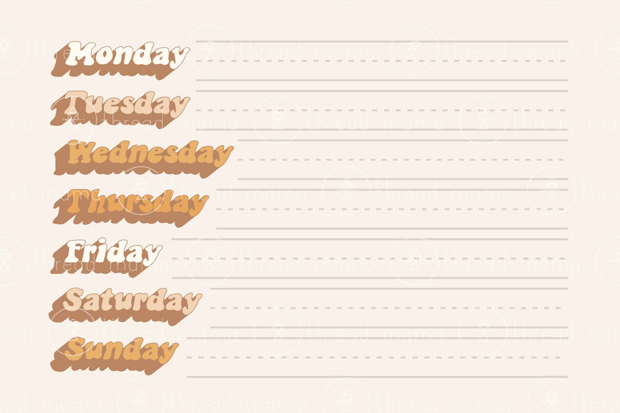 Days of The Week (Printable Poster)