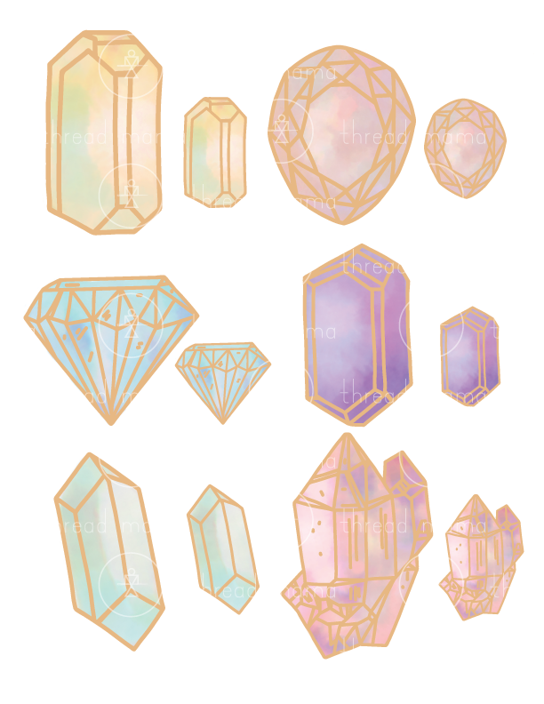Gems and Sparkles (Printable Pennant/Tags)