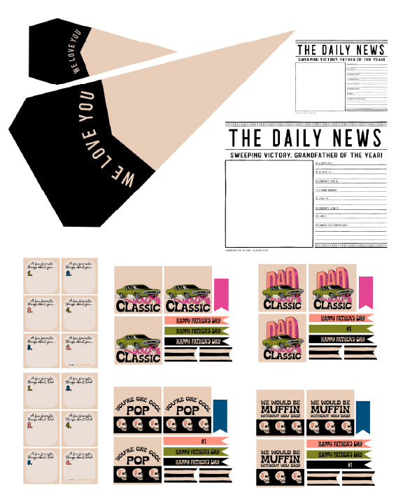 Father's Day Tags and Flags Set (Vol.3)