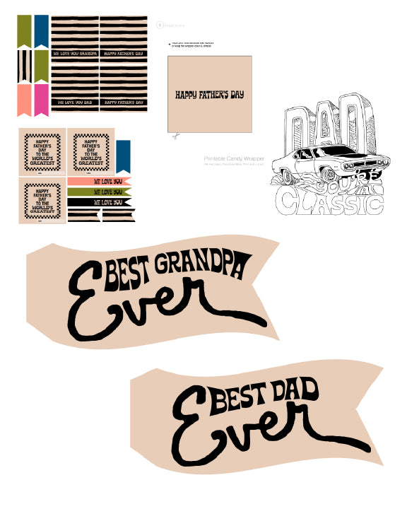 Father's Day Tags and Flags Set (Vol.3)