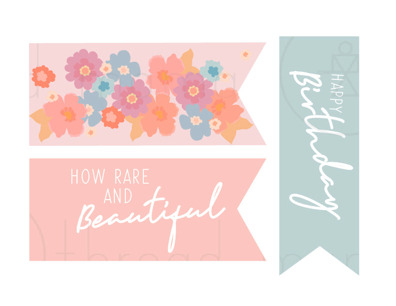 Spring Break / Birthday Party Tags & Flags (Vol.2)