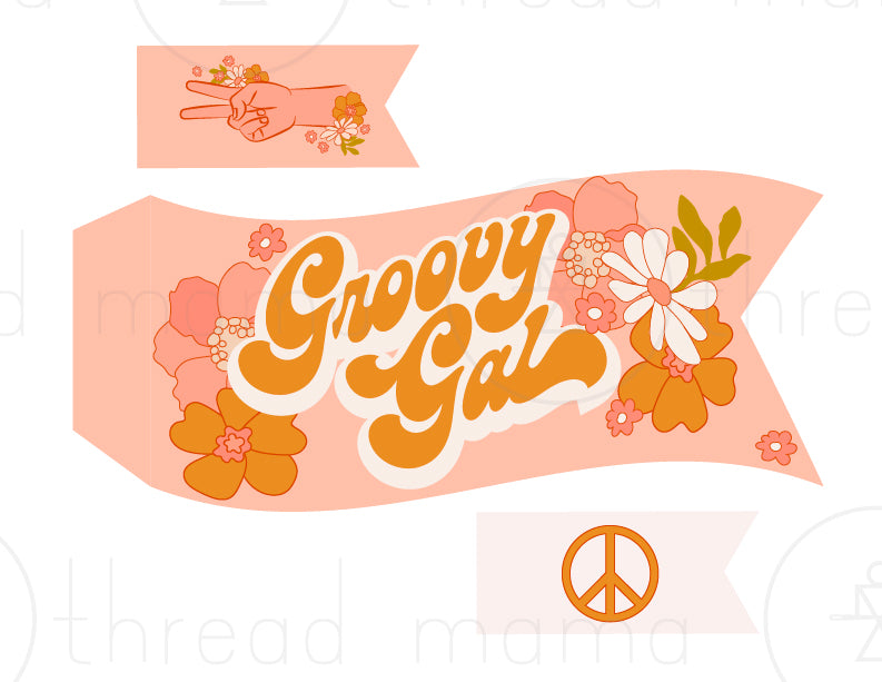 Groovy Birthday Tags and Pennants