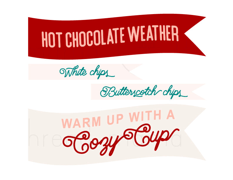 Hot Chocolate Bar Tags
