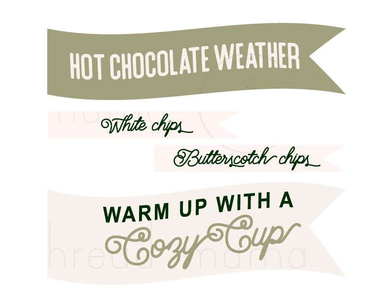 Hot Chocolate Bar Tags