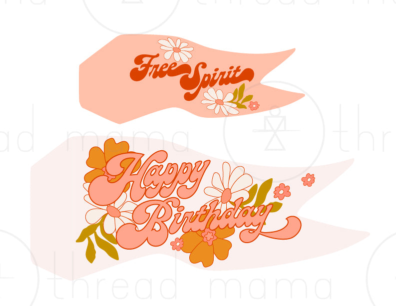 Groovy Birthday Tags and Pennants