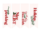 Holiday Tags and Pennants - Green