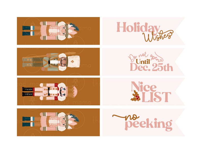 Holiday Tags and Pennants - Gold