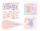 Sugar Birthday Party Tags & Flags