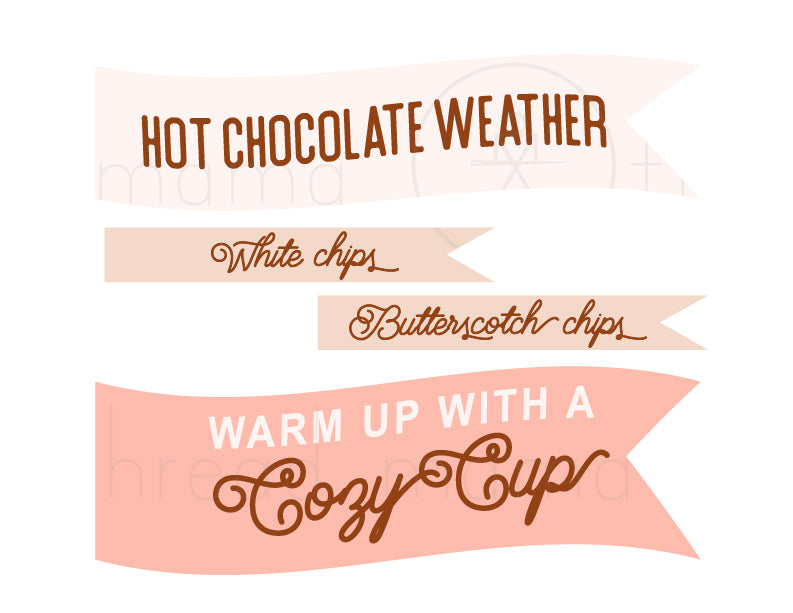 Hot Chocolate Bar Tags