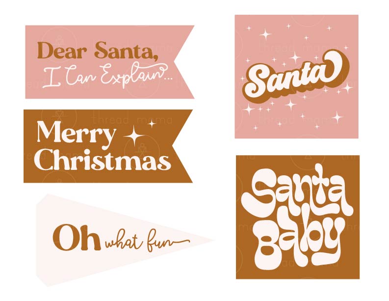 Holiday Tags and Pennants - Gold
