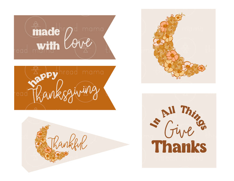 Thanksgiving Tags and Pennants