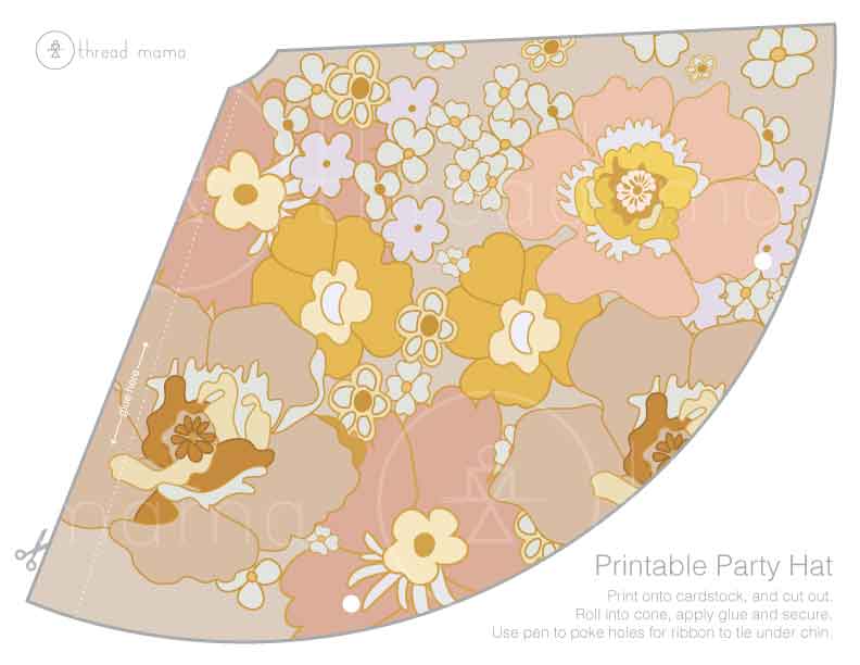 Floral (Printable Party Hat)