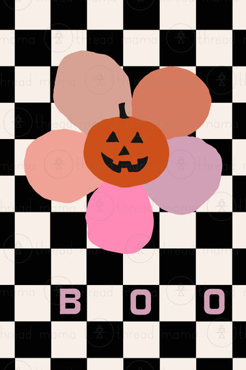 Flower Pumpkin Boo