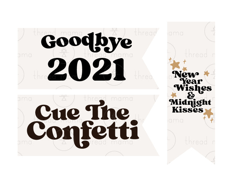 UPDATED!! New Year's Eve Tags and Flags - (Vol.3)