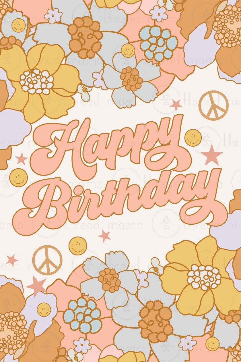 Groovy Happy Birthday (Printable Poster)