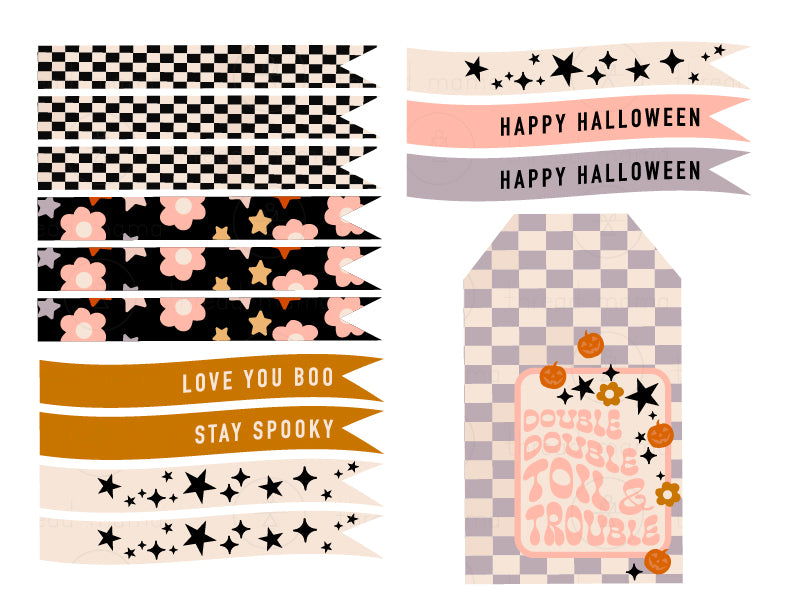 Halloween Tags and Flags (option 2) - (Vol.2)