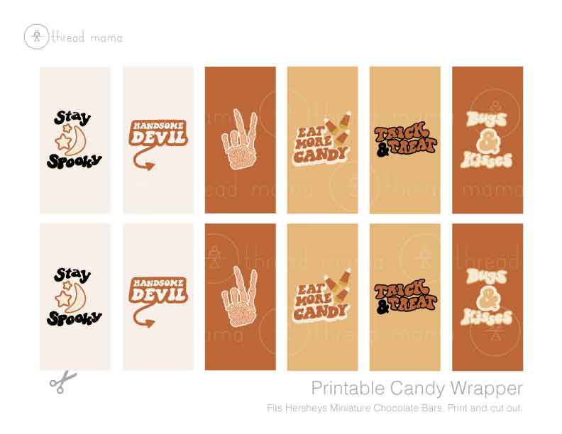 Halloween Candy Wrappers (Versions 2 & 3)