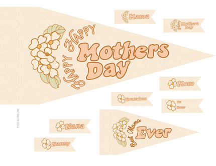 Happy Mother's Day (Printable Pennant)