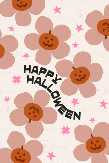 Happy Halloween Pumpkin Flowers