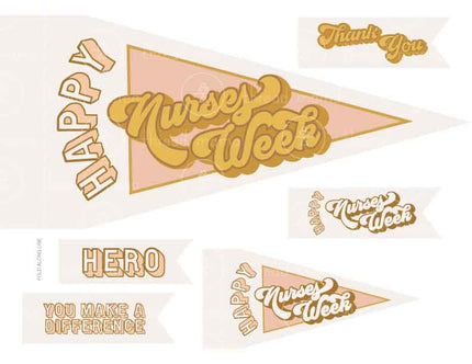 Happy Nurses Week (Printable Pennant)