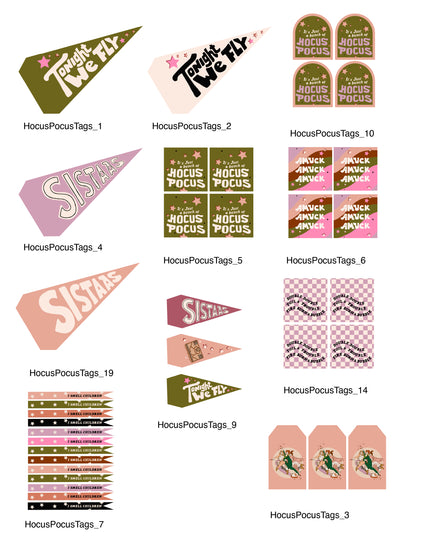 Hocus Pocus Tags and Flags