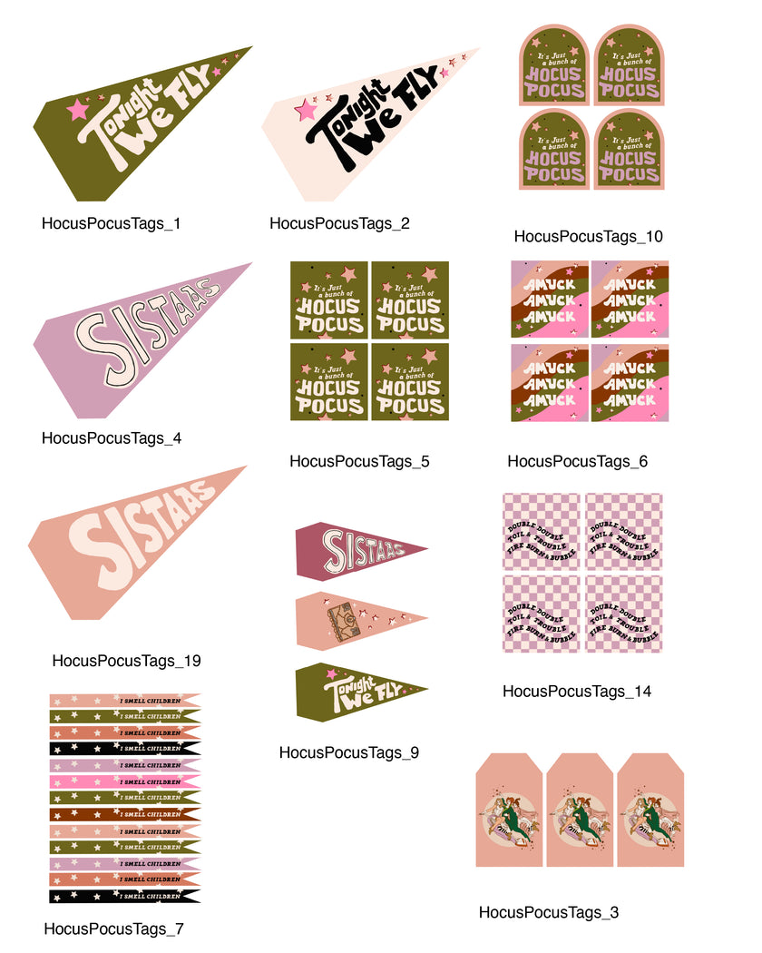 Hocus Pocus Tags and Flags