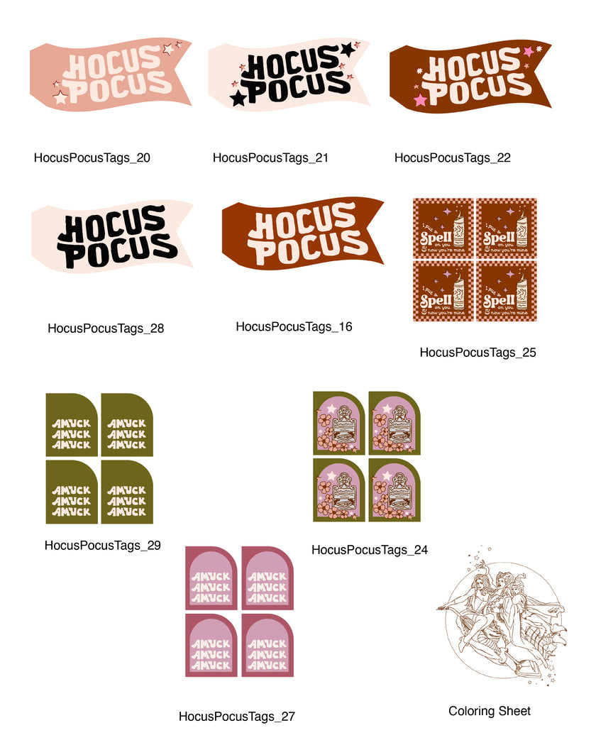 Hocus Pocus Tags and Flags