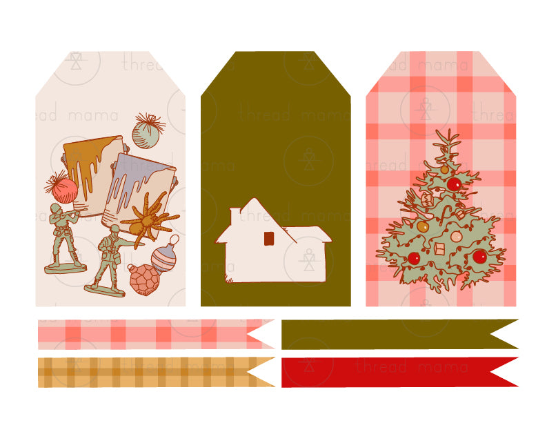 Home Alone Tags, Flags & Coloring Sheets