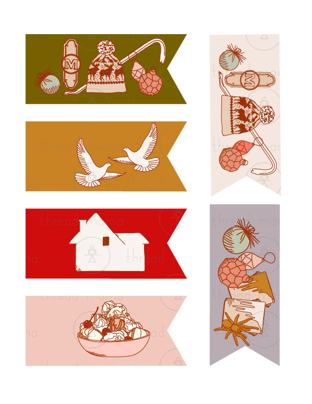 Home Alone Tags, Flags & Coloring Sheets