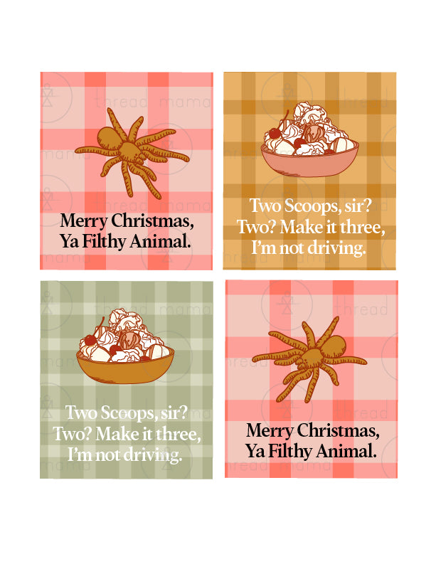 Home Alone Tags, Flags & Coloring Sheets