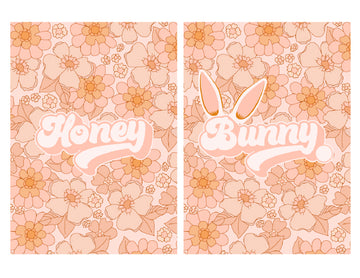 Honey Bunny Floral Set (Printable Poster)