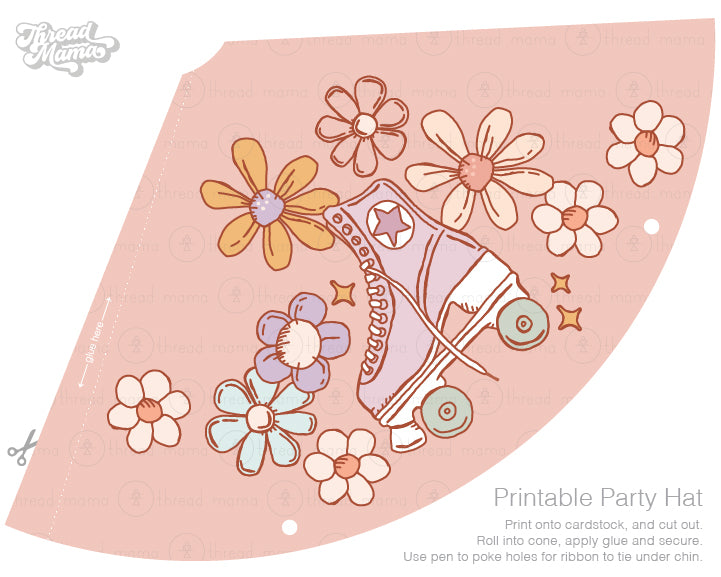 Roller Skate Party Tags and Flags (Vol.3)