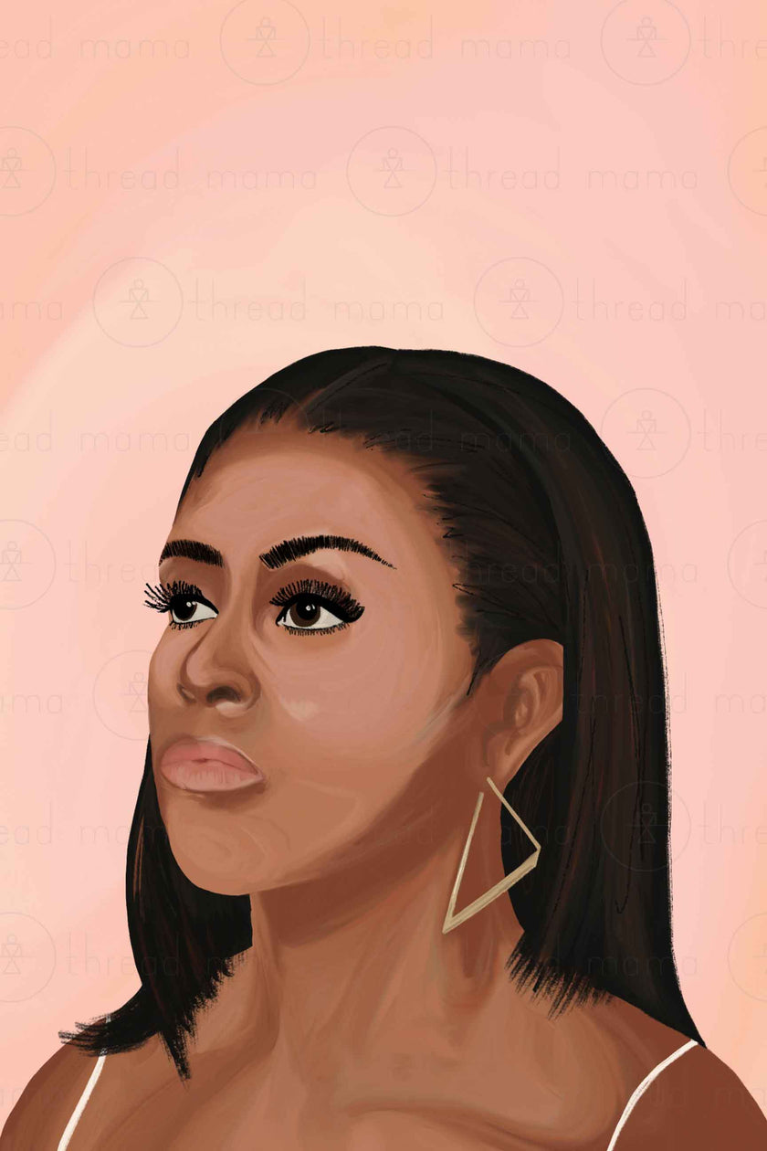 Michelle Obama Portrait (Printable Poster)
