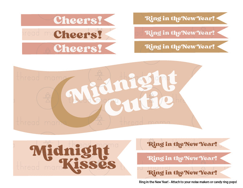 UPDATED!! New Year's Eve Tags and Flags - (Vol.3)