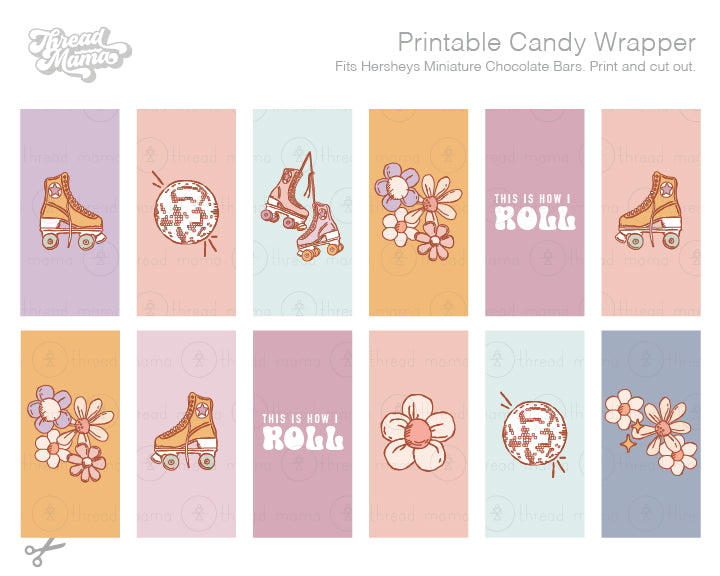 Roller Skate Party Tags and Flags (Vol.3)