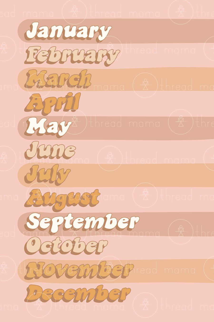 Months of the Year (Printable Poster)