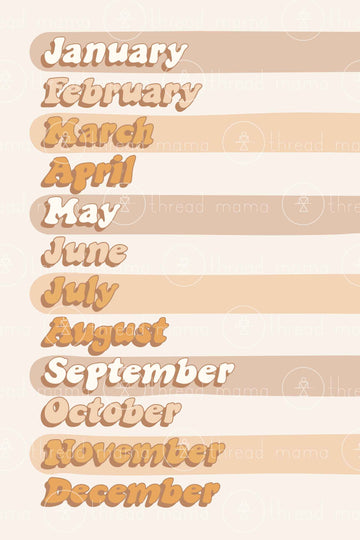 Months of the Year (Printable Poster)