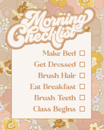 Morning Checklist (Printable Poster)