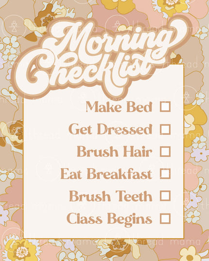 Morning Checklist (Printable Poster)